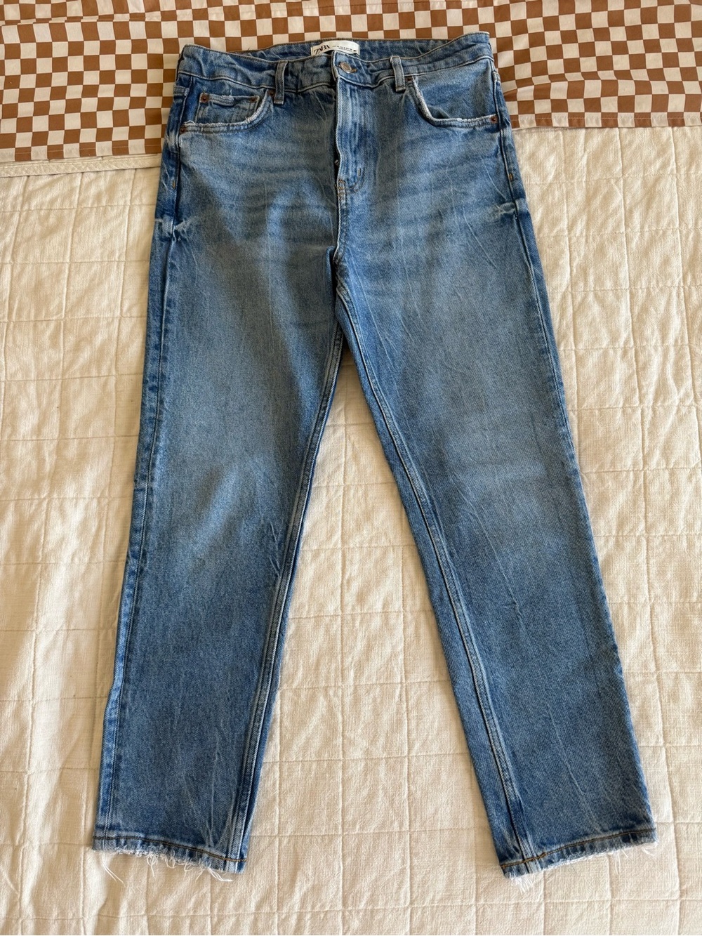 Zara Women's Light Blue Straight Leg Jeans